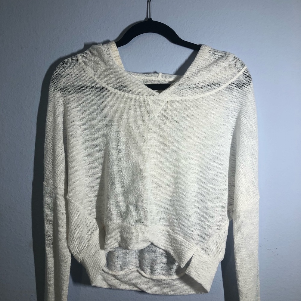 HOLLISTER || WHITE KNIT PULLOVER